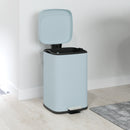 HOMCOM 20L Kitchen Pedal Bin, Metal Rubbish Bin With Soft-close Lid