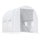 Outsunny Greenhouse Polytunnel 2.5 x 2 x 2 m - White