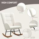 HOMCOM Rocking Chair, Modern Armchair With Backrest For Bedroom
