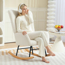 HOMCOM Rocking Chair, Modern Armchair With Backrest For Bedroom