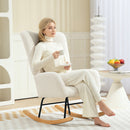 HOMCOM Rocking Chair, Modern Armchair With Backrest For Bedroom