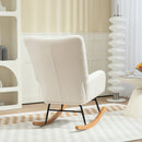 HOMCOM Rocking Chair, Modern Armchair With Backrest For Bedroom