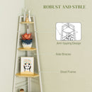 HOMCOM 5-Tier Corner Shelf, Shelving Unit With Adjustable Feet