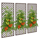 Outsunny Garden Arch, Wicker Trellis Support Frame With Flat Top, Natural