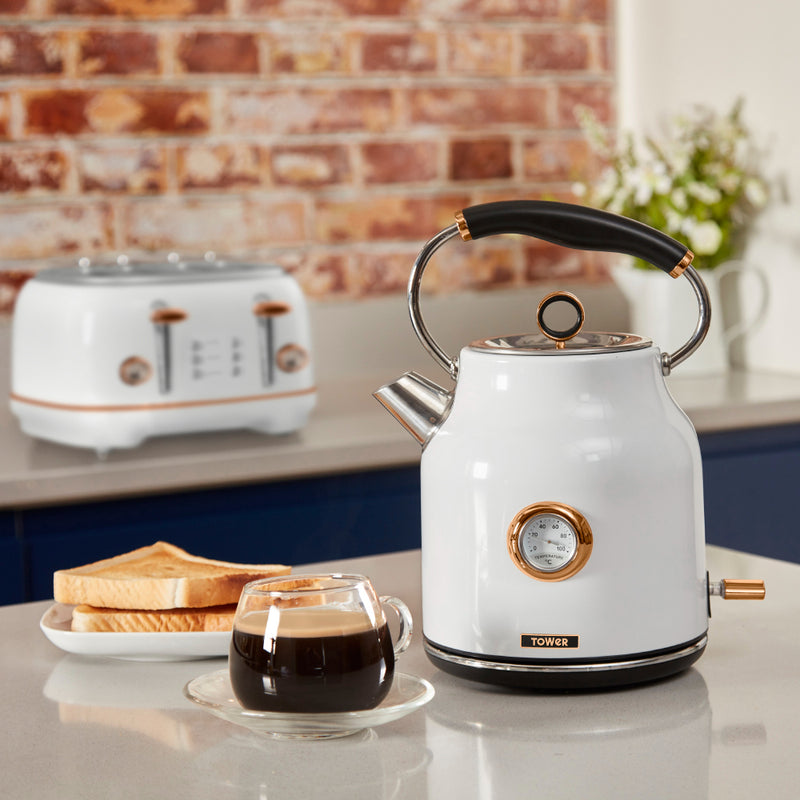 Tower Rose Gold Kettle 3kW 1.7L  - White
