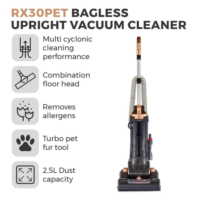 Tower Bagless Upright Vacuum Cleaner - Rose Gold