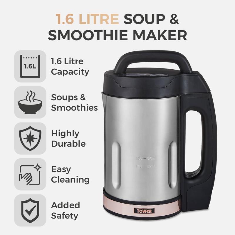 Tower Soup Maker 1.6L  - Rose Gold