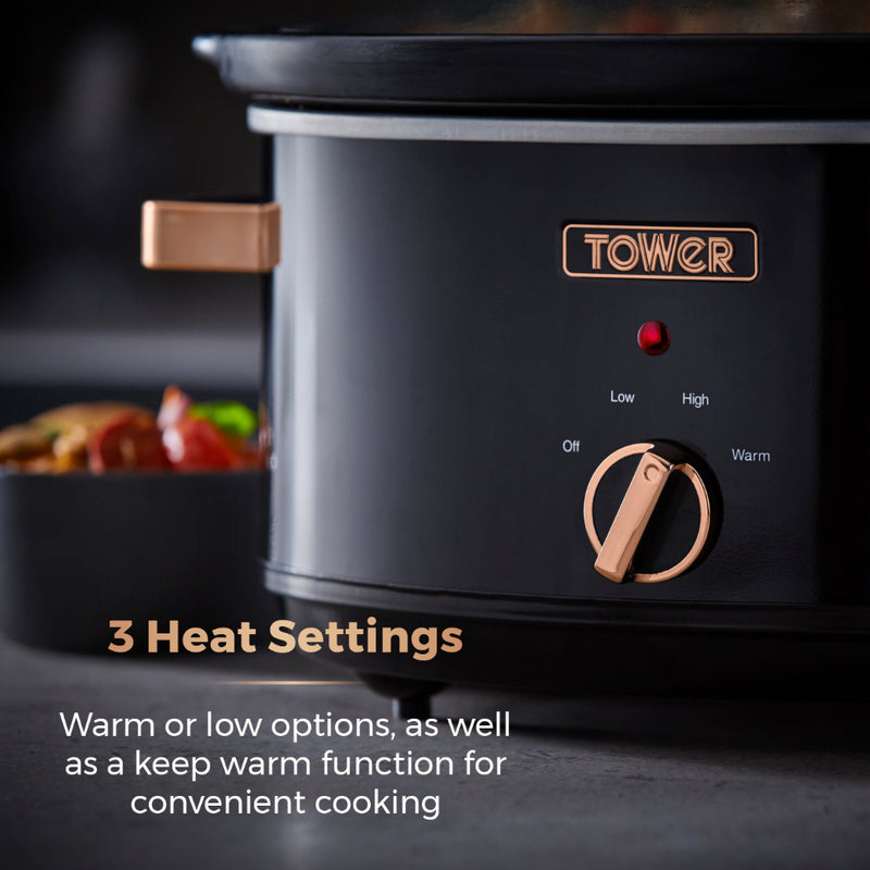 Tower Rose Gold Slow Cooker 6.5L Rose Gold