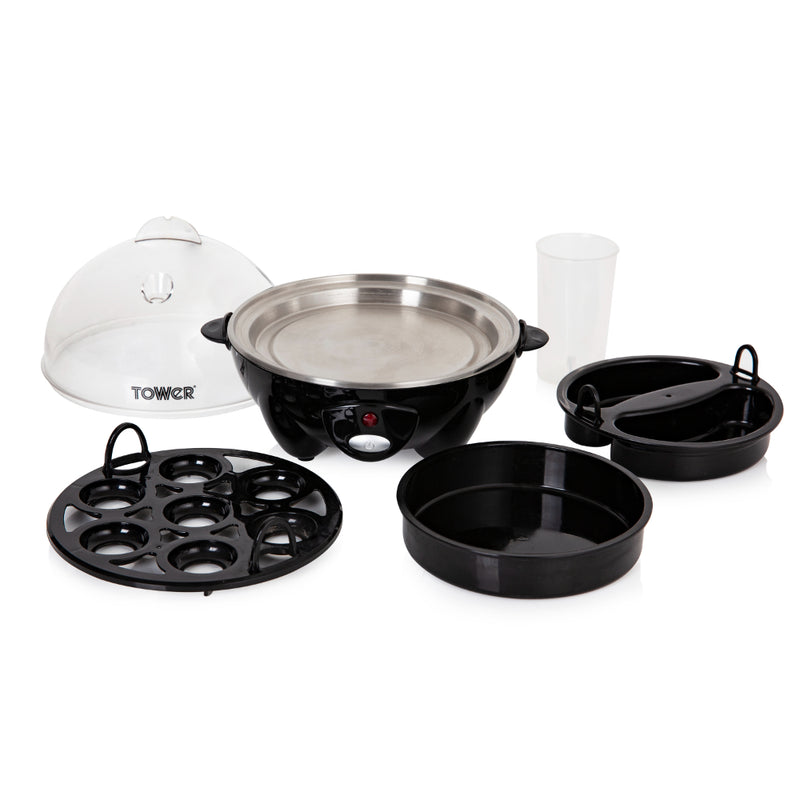 Tower Egg Cooker Black 360W  - Black