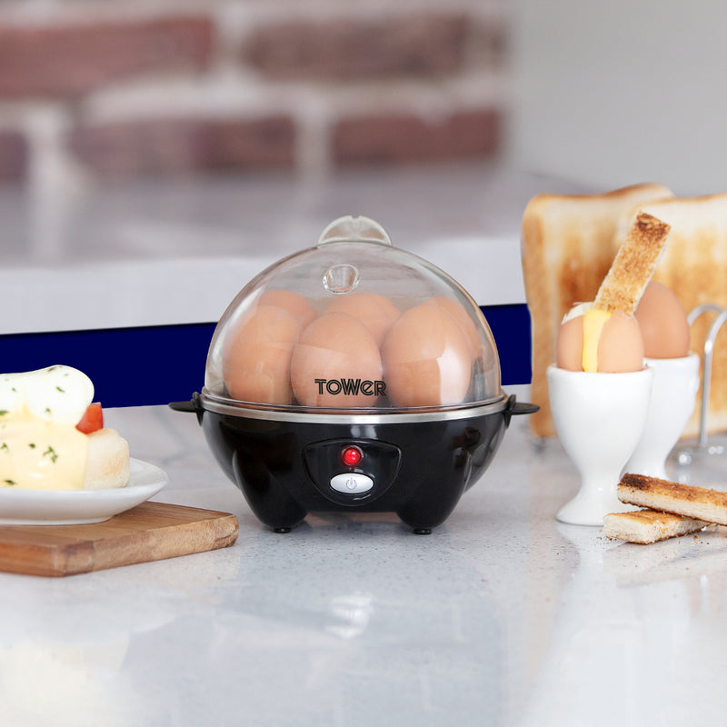 Tower Egg Cooker Black 360W  - Black
