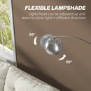 HOMCOM Arc Floor Lamp For Living Room, Free Standing Tall Lamp, Silver Tone