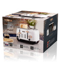 Tower Rose Gold 4 Slice Toaster  - White