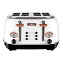 Tower Rose Gold 4 Slice Toaster  - White