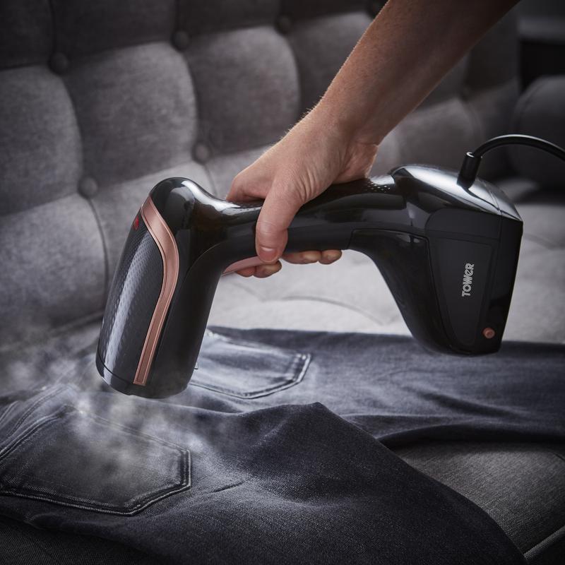 Tower Rose Gold Garment Steamer  - Black