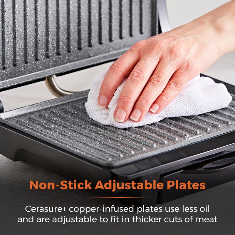 Tower Health Ceramic Grill & Griddle  - Black
