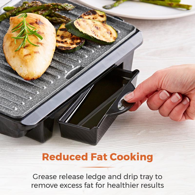 Tower Health Ceramic Grill & Griddle  - Black