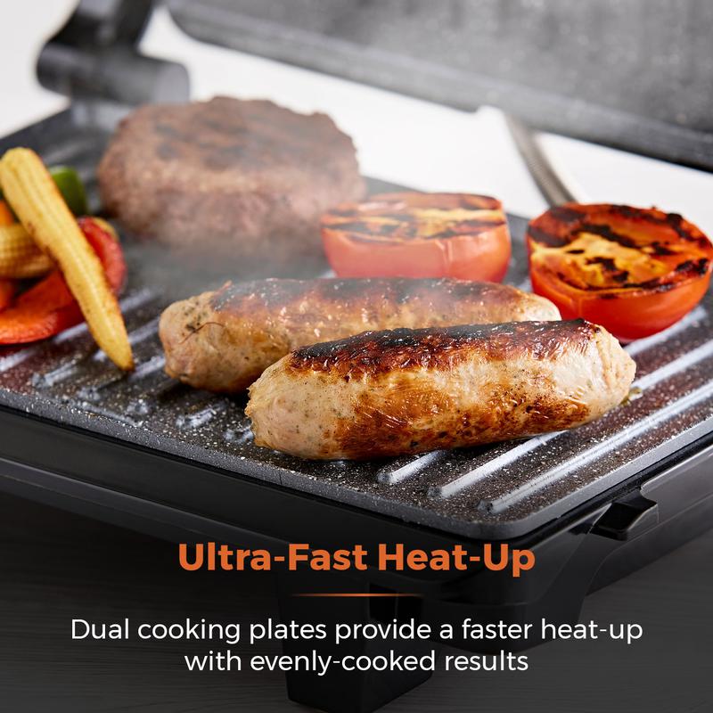 Tower Health Ceramic Grill & Griddle  - Black