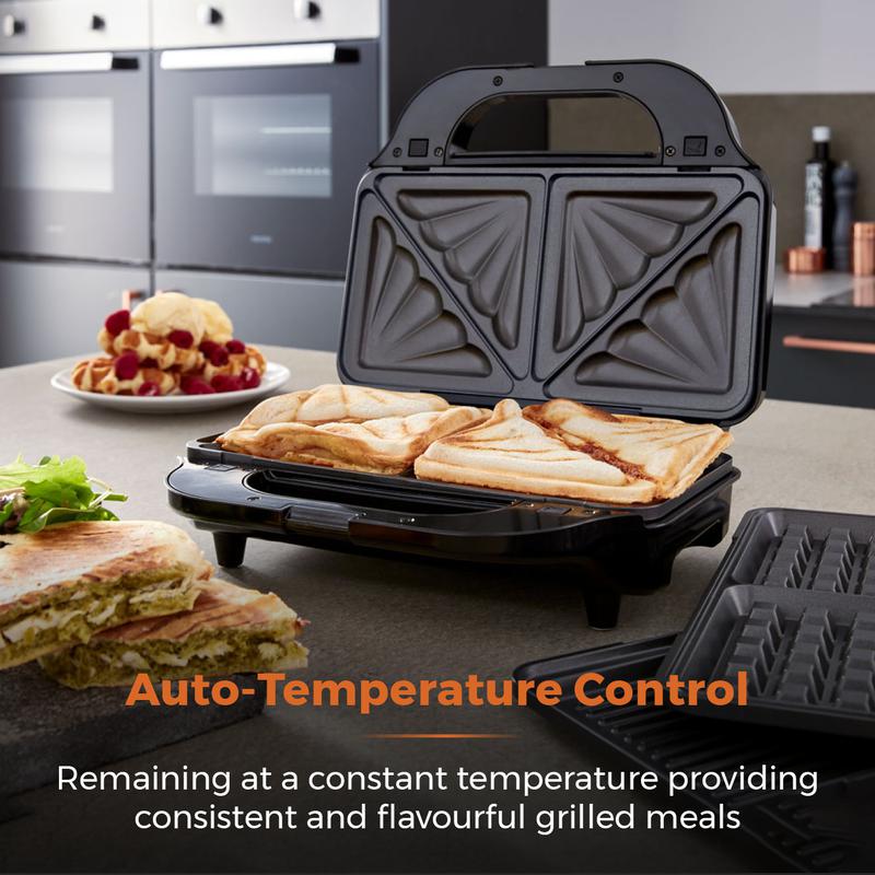 Tower Deep Fill Sandwich Maker 3in1 Stainless Steel
