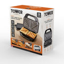 Tower Deep Fill Sandwich Maker 3in1  - Stainless Steel