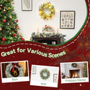 HOMCOM 60 cm Prelit Christmas Wreath, Door Wreath with Realistic Branches