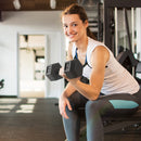 HOMCOM Rubber Hex Dumbbell Portable Hand Weights For Home Gym