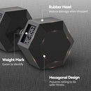HOMCOM Rubber Hex Dumbbell Portable Hand Weights For Home Gym