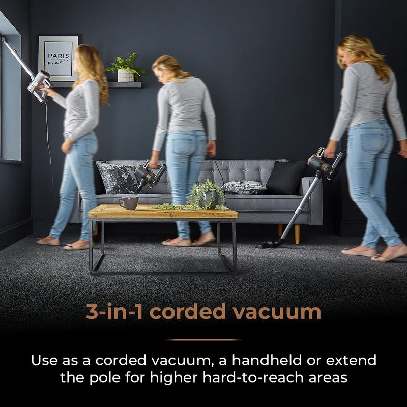 Tower Corded 3-in-1 Vacuum Cleaner RXEC20 600w - Rose Gold