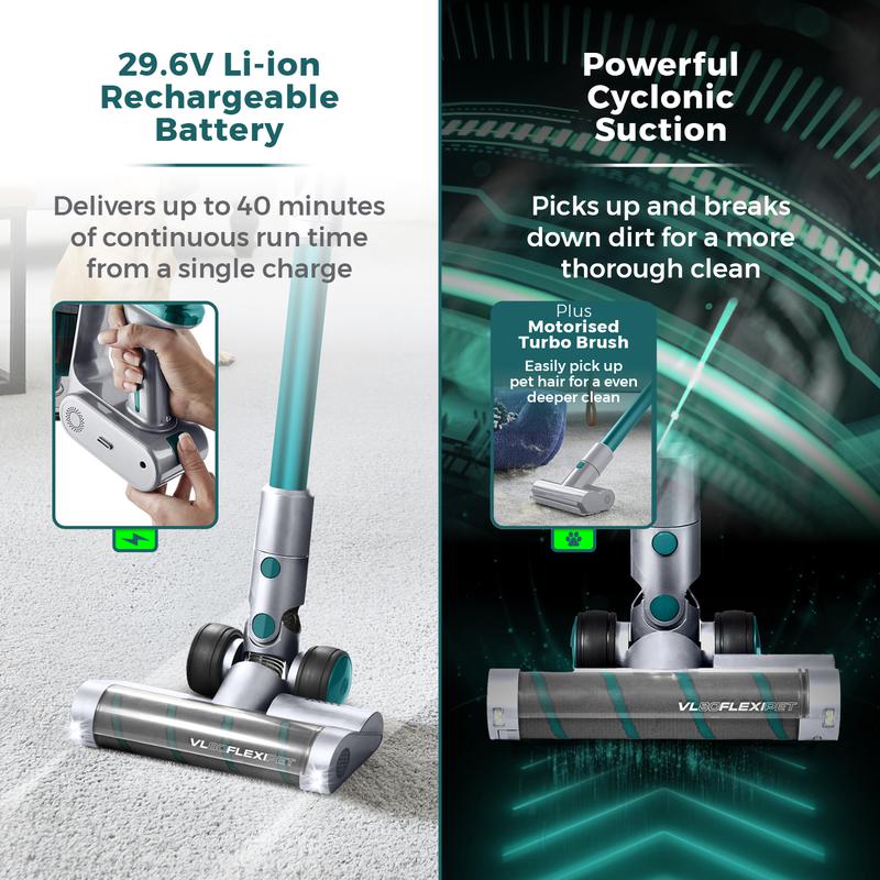 Tower VL80 Flexi Cordless Vacuum Cleaner  - Teal