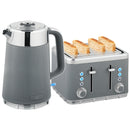 HOMCOM 1.7L 3000W Rapid Boil Kettle and 4 Slice Toaster Set Crumb Tray
