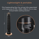 Tower Cavaletto Tower Fan 29"  - Black