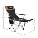 Outsunny Set Of 2 Reclining Camping Chairs