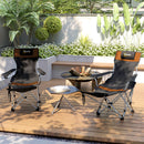 Outsunny Set Of 2 Reclining Camping Chairs