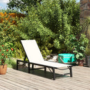 Outsunny Folding Sun Lounger, 5-Position Adjustable Sun Sunbed