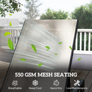 Outsunny Folding Sun Lounger, 5-Position Adjustable Sun Sunbed