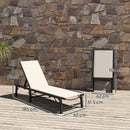Outsunny Folding Sun Lounger, 5-Position Adjustable Sun Sunbed