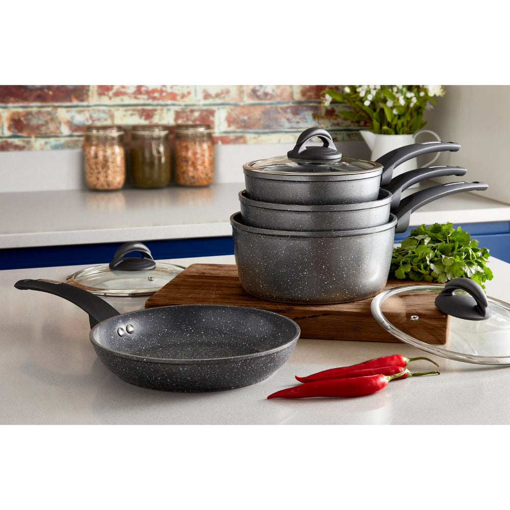 Tower Cerastone 4 Piece Cookware Set - Graphite