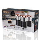 Tower Linear Set of 3 Canisters  - Black