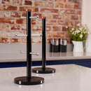 Tower Linear Towel Pole and Mug Tree  - Black