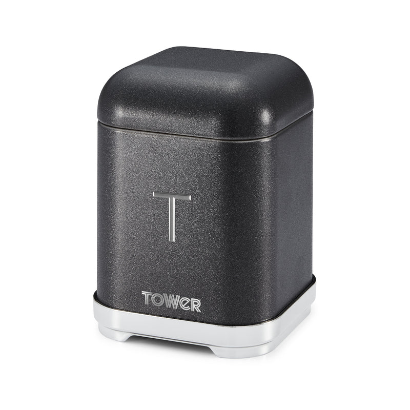 Tower Glitz Set of 3 Canisters Noir  - Black