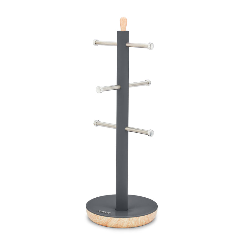 Tower Scandi 6 Cup Mug Tree  - Grey