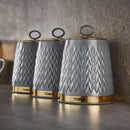 Tower Empire Set of 3 Canisters  - Grey