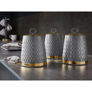 Tower Empire Set of 3 Canisters  - Grey