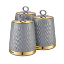 Tower Empire Set of 3 Canisters  - Grey