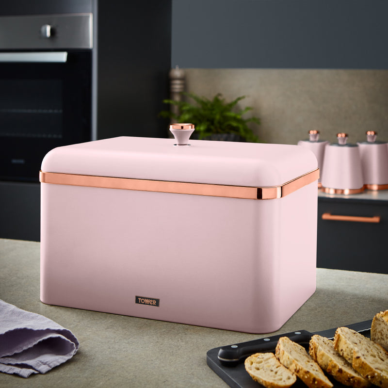 Tower Cavaletto Bread Bin  - Pink