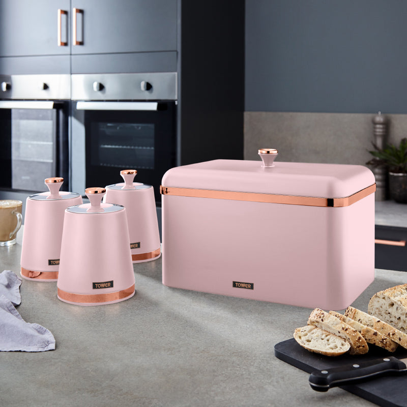 Tower Cavaletto Set of 3 Canisters  - Pink