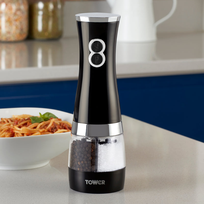 Tower Duo Electric Salt & Pepper Mill  - Black