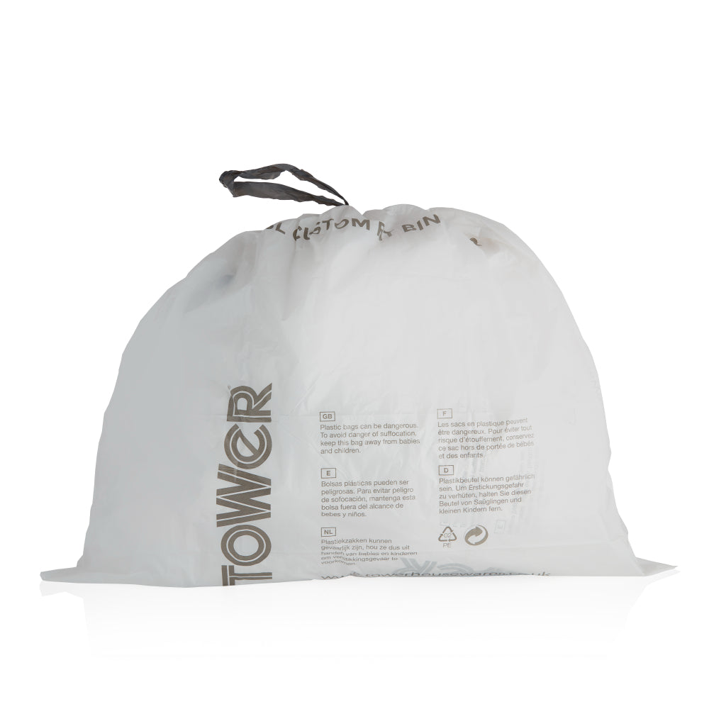 Tower Scented Bin Liners 25L Lemon White