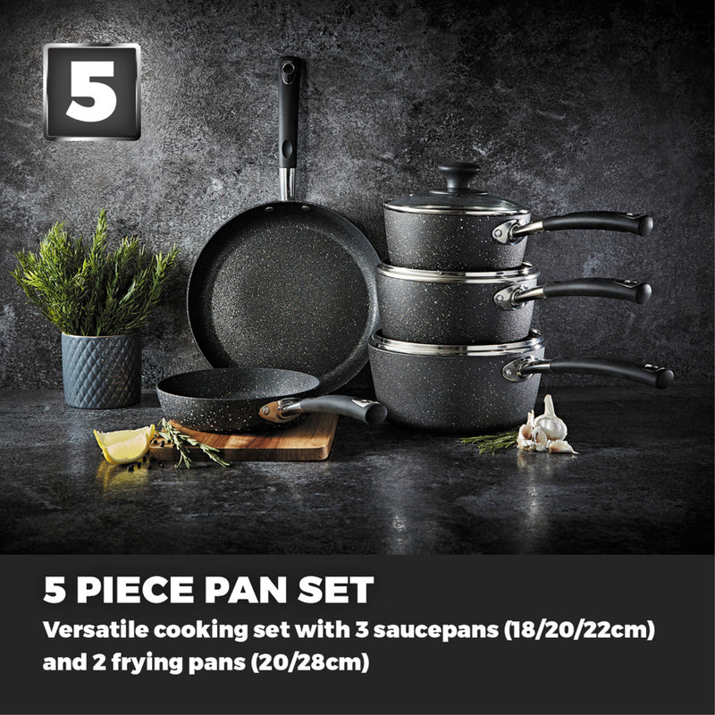 Tower Precision 5 Piece Pan Set  - Black