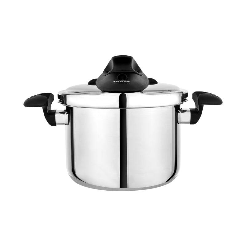 Tower One-Touch Ultima Pressure Cooker 6L 22cm  - Steel