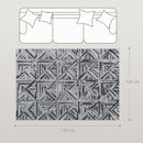 HOMCOM Non-Slip Washable Rug, Chenille Floor Carpet for Living Room,